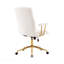 Chaise de bureau en tissu texturé, chaise de bureau moderne à hauteur réglable, accoudoirs rembourrés-221842485