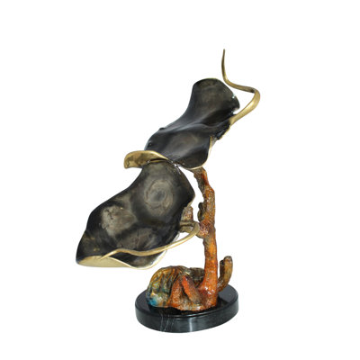 Bernabe Two Manta Ray Raging Statue
