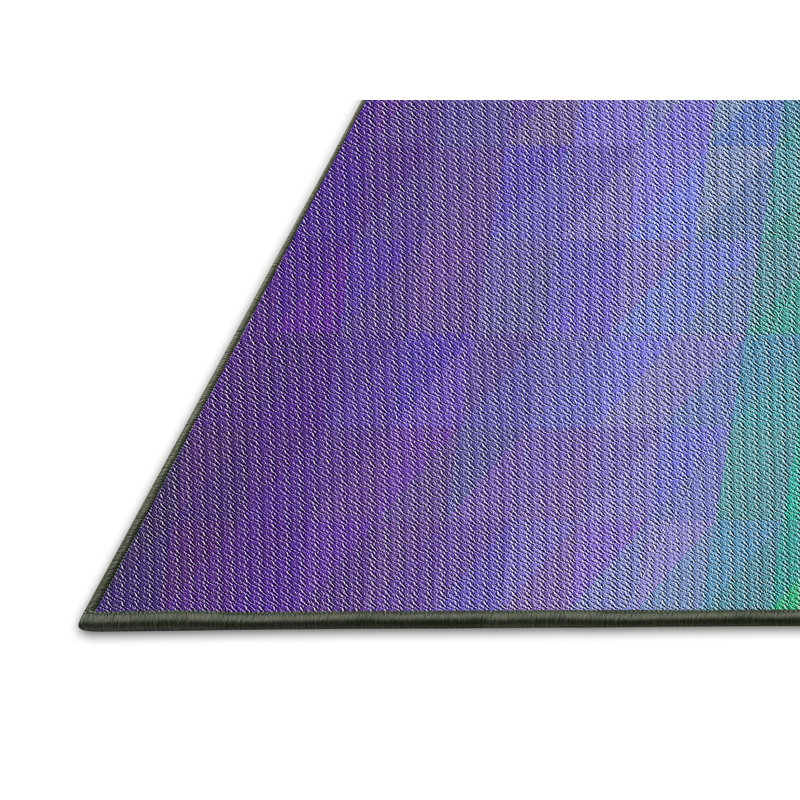 Tapis mauve à motif géométrique Kinyon, Rectangle 5 pi x 7 pi