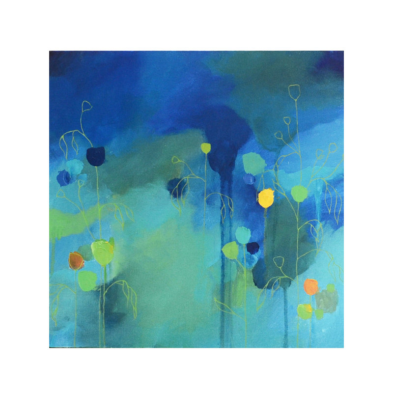 Une vallée bleue | Acrylique sur toile | Par Mitisha Vakil