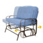 Banc d'extérieur en métal avec coussins-620552512