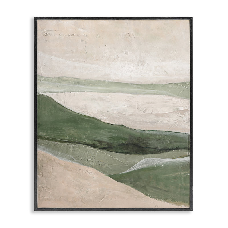  «Green Hills Abstraction», estampe numérique encadrée par Design Fabrikken, H 20 po x l 16 po, Giclée encadrée noir minuit