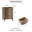 Elegant 3-Drawer Nightstand With Gold Leaf Handles-1019778030
