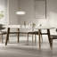Elegant Natural Marble Dining Table Set-104090953