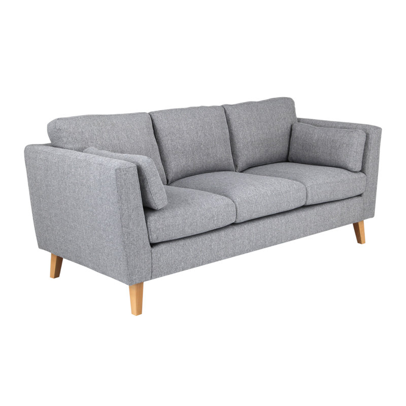3 Seater Sofa & Chaise, Silver Grey