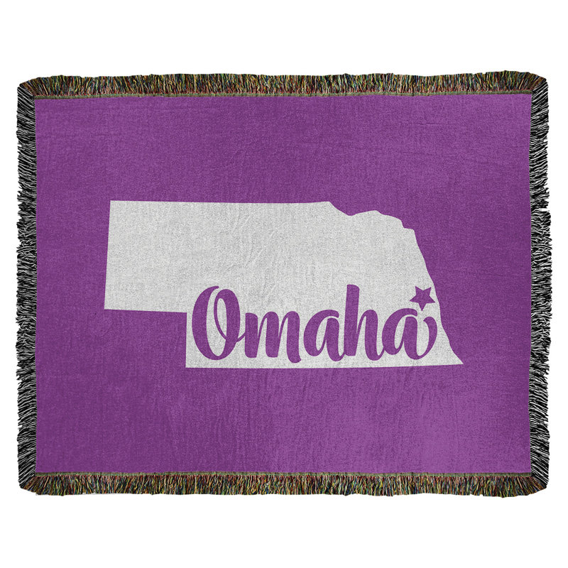 Jeté en coton omaha nebraska, 50 po x 60 po, Violet