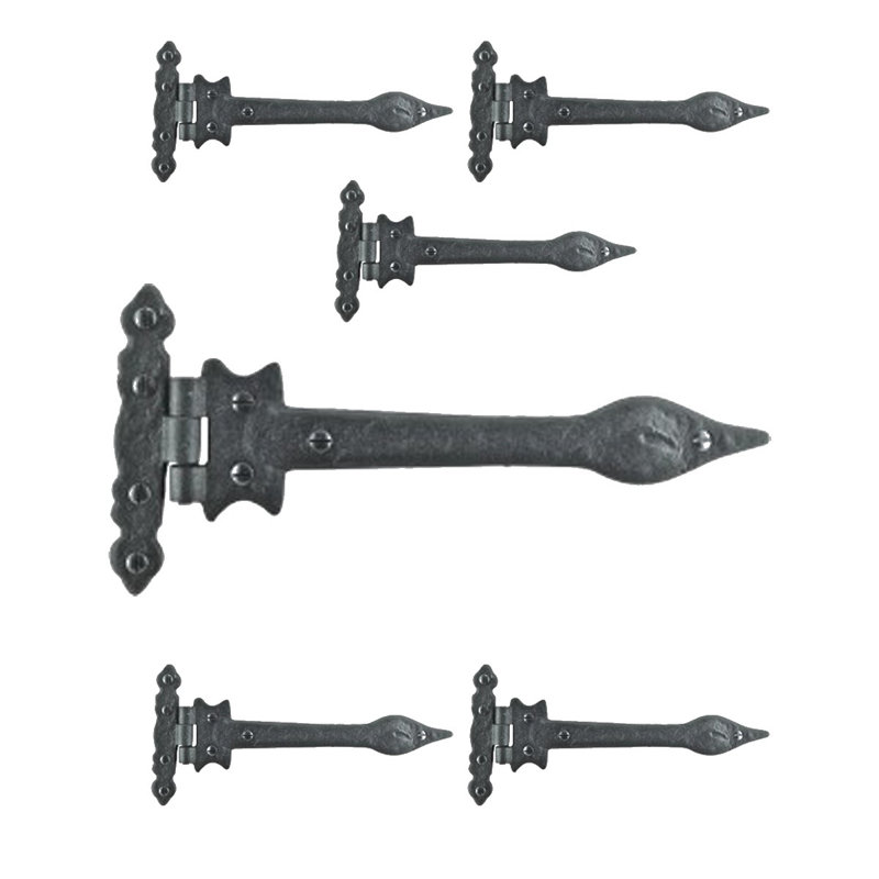 Spear Tip Wrought Iron Strap Hinge