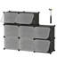 12 Pair Stackable Shoe Storage Cabinet