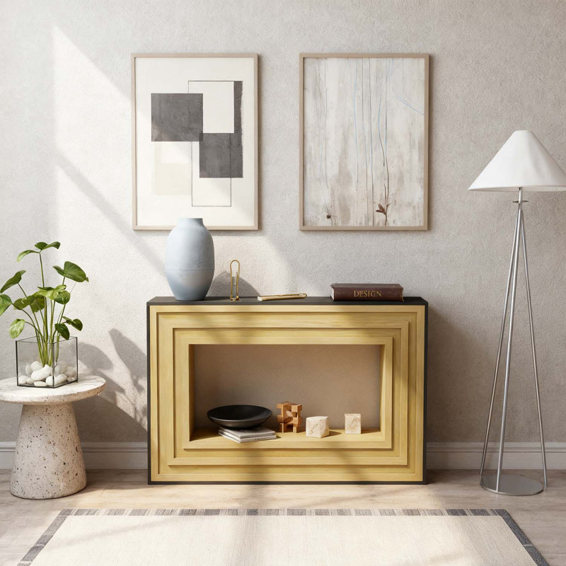 Console avec un cadre en bois stratifié