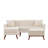  80'' Wide Sofa-And-Chaise Sectional Set With Ottoman Tufted Upholstered Living Room Set-1227647750