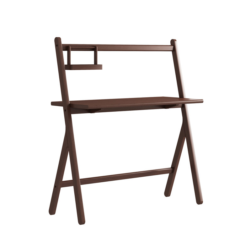 Bureau en bois massif - Bureau d'écriture à structure en A moderne de 40 po avec rangement