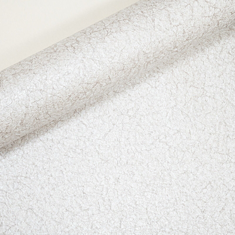 Carminda Silver Glitter HeavyWeight Textured Shimmering Vinyl Metallic 10.5 x 0.53CM Roll, Cream