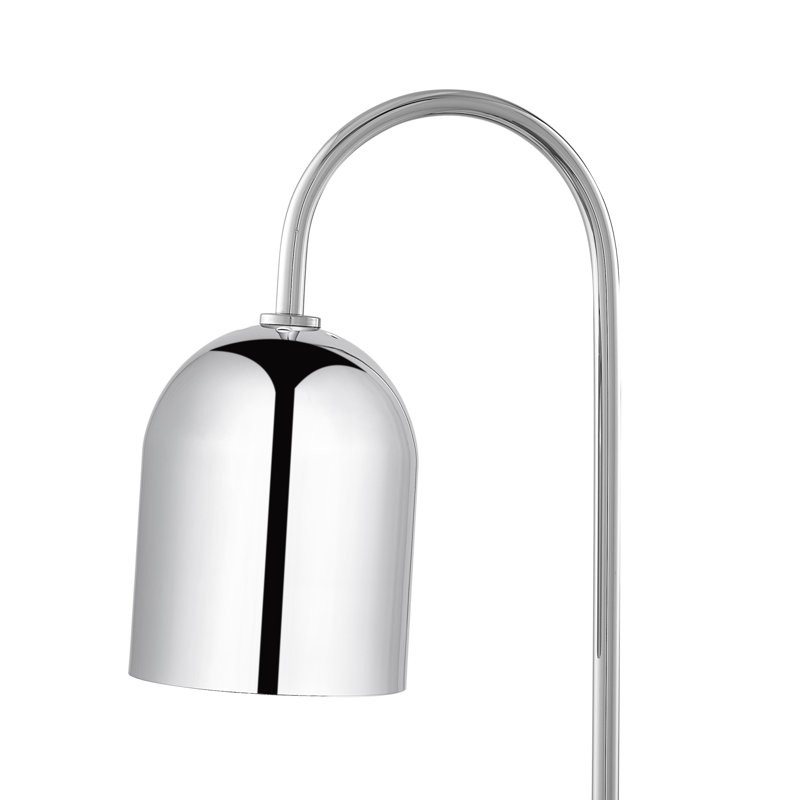 Lampe de bureau en métal Gilleod, Blanc, Chrome