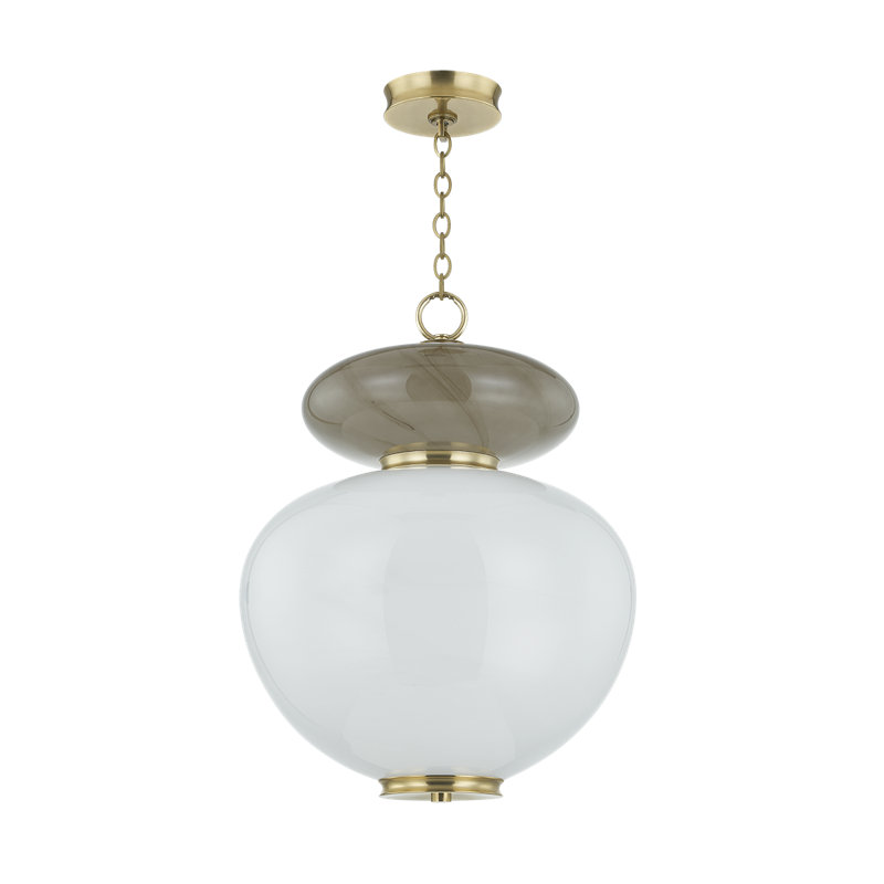 Syros Etched Glass Pendant, 100.25" H x 19.25" W x 19.25" D
