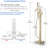 Floor Mounted Bathtub Faucet Waterfall Freestanding Tap w/ Handheld Brushed Gold 
