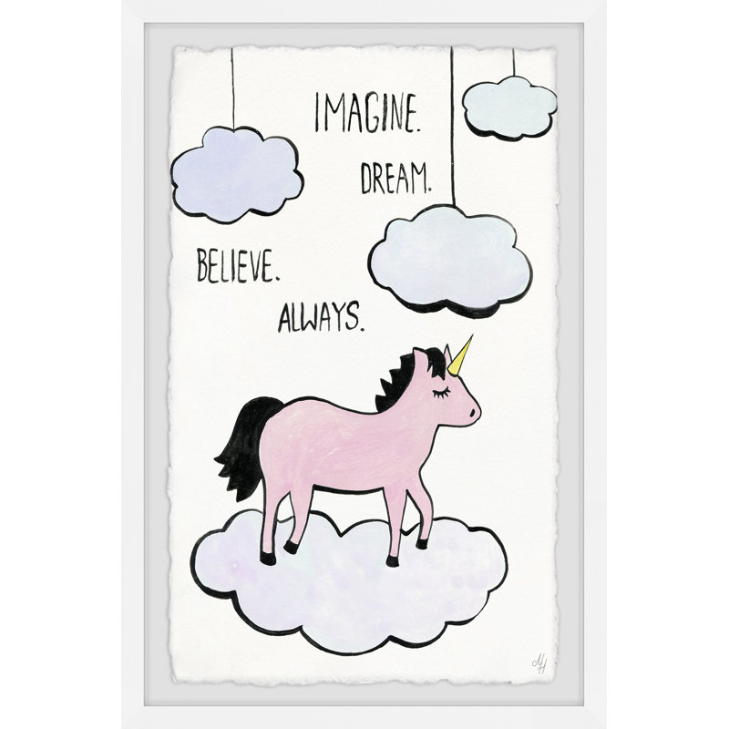 Cothran Imagine Dream Believe Always - Single Picture Frame Painting, 61cm H x 41cm W