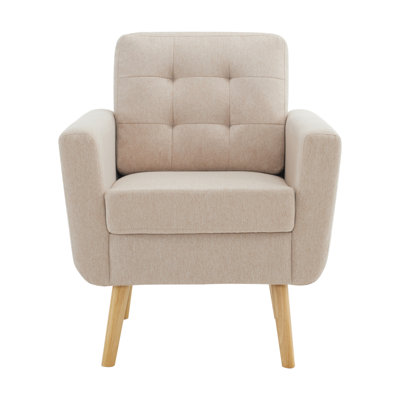 Aniyah Upholstered Linen Armchair