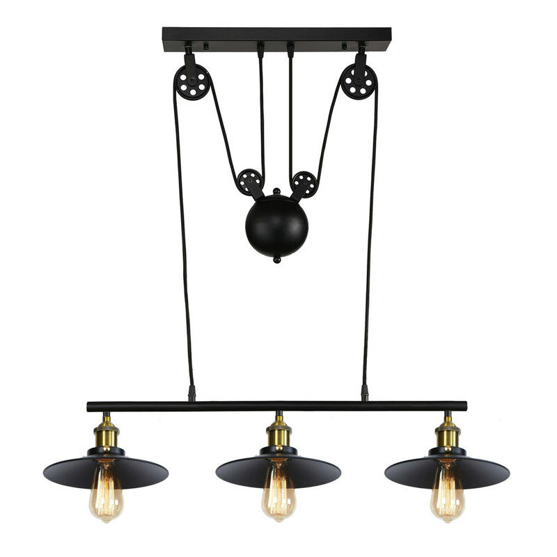 Anila 3 - Light Kitchen Island Pendant, Yellow Brass