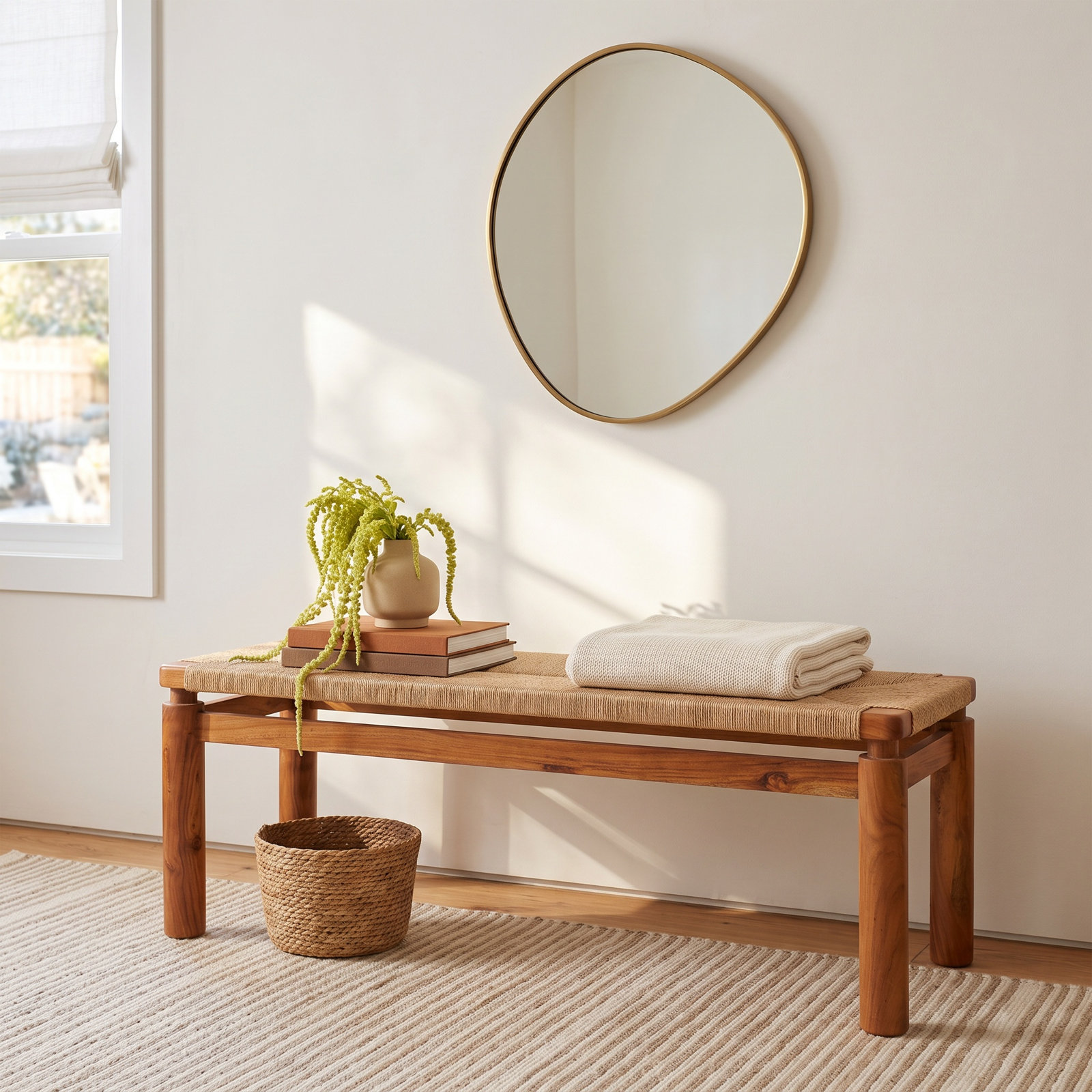 Titus 48" Acacia Entryway Bench