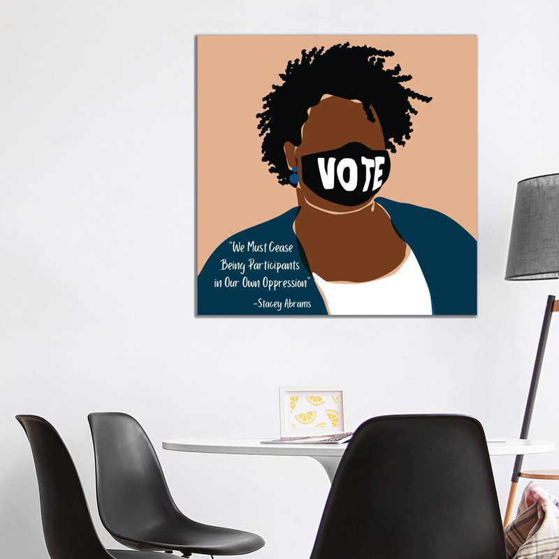 Stacey Abrams - Print on Canvas, Wrapped Canvas, 93.98 cm H x 93.98 cm W x 1.91 cm D