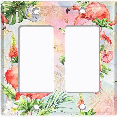 Patterned 2 - Gang Toggle Light Switch Standard Wall Plate