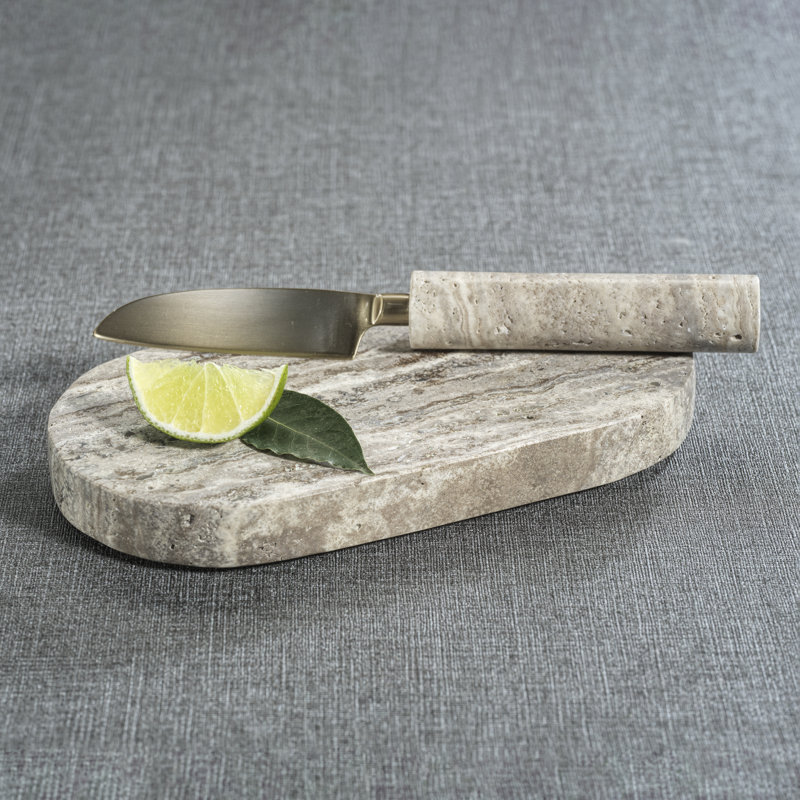 Albora Marble Cutting Board with Knife