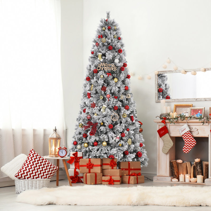 Arbre de Noël avec 250/350 DEL bicolores, 8 modes d'éclairage et des embouts pour la maison, le bureau et le magasin