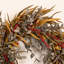 Grande couronne de blé artificielle 26 po avec baies de feuilles d'automne décorées pour la fête de l'Action de grâce-1039365907