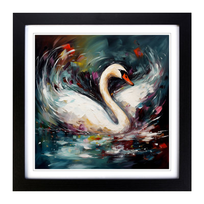 Swan Expressionism No.1 - Framed Print