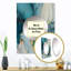 Maneh turquoise or infusé marbre IV - miroir unique de fractales, grand miroir mural moderne, impression d'art en métal-89409017