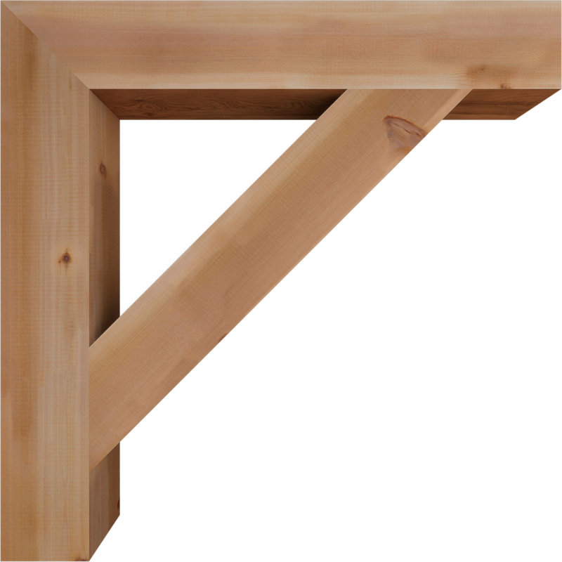 Support de bloc traditionnel, Cèdre rouge de l'Ouest (lisse), H 38 po x l 5,5 po x P 38 po