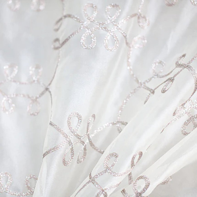 Metallic Embroidered Sheer | Uptown Fabric_UPTOWN, Brass