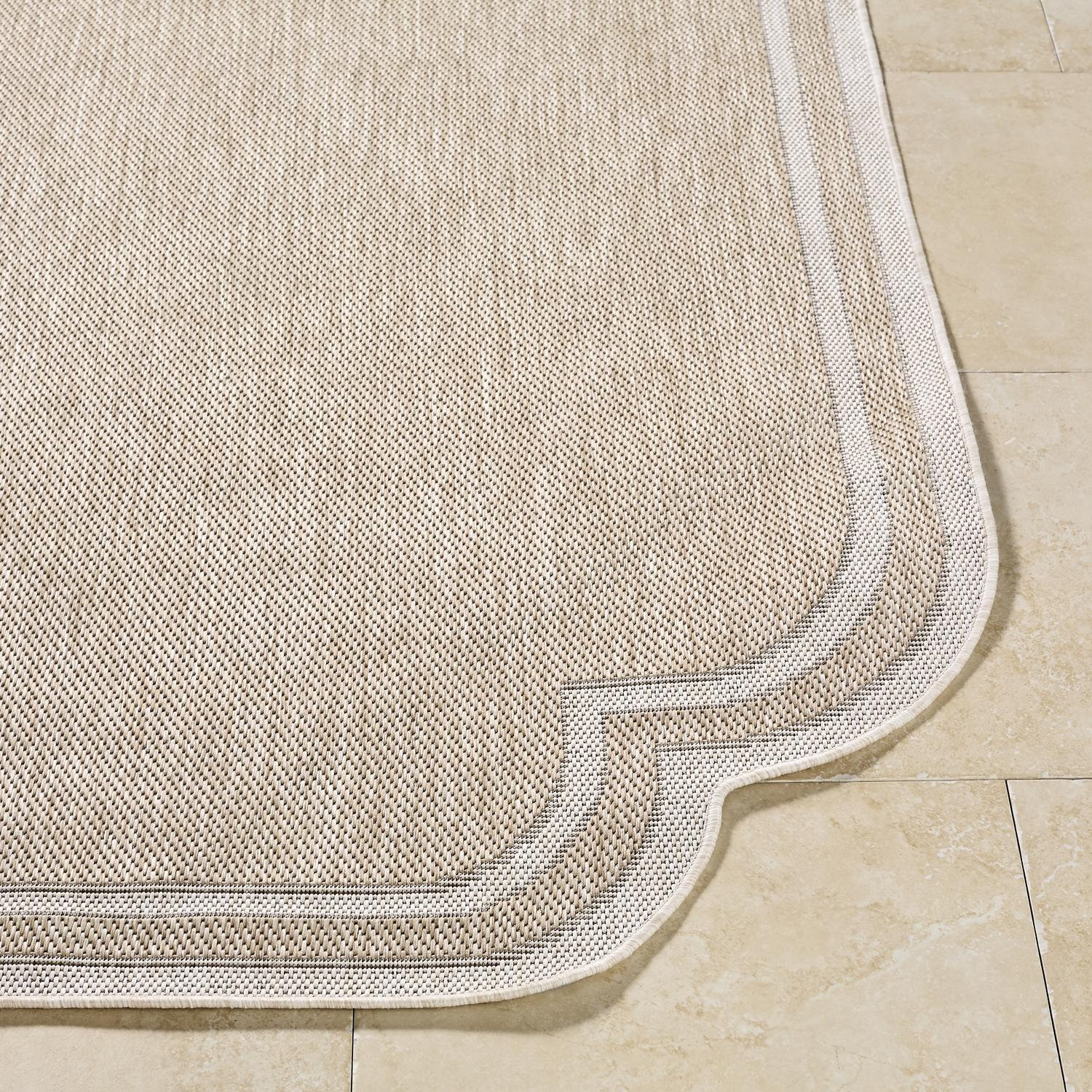 Orrin Outdoor Area Rug, Rectangle 2'4" x 3'9", Tan/Cream