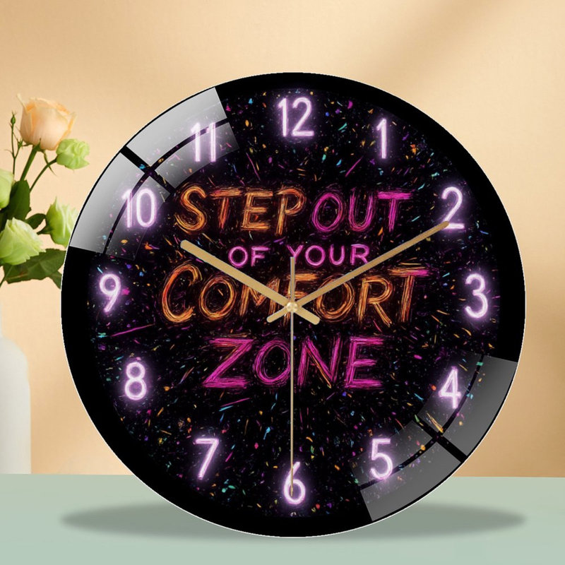 Horloge murale en verre 12 po