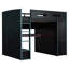 Lit mezzanine double en bois avec bureau-535665413