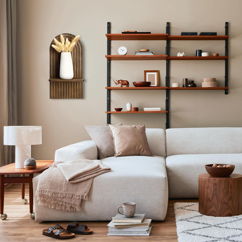 2 pièces étagères murales en bois Boho