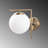 Modern Antique Wall Lamp, Metal Body with Glass Cap, 15 x 11 x 9 in | Max 40W, E14 Socket | Double Insulated, IP20 | Perfect for Glam, Scandinavian, and Hotel Decor | Elegant Lighting Accent for Any Room