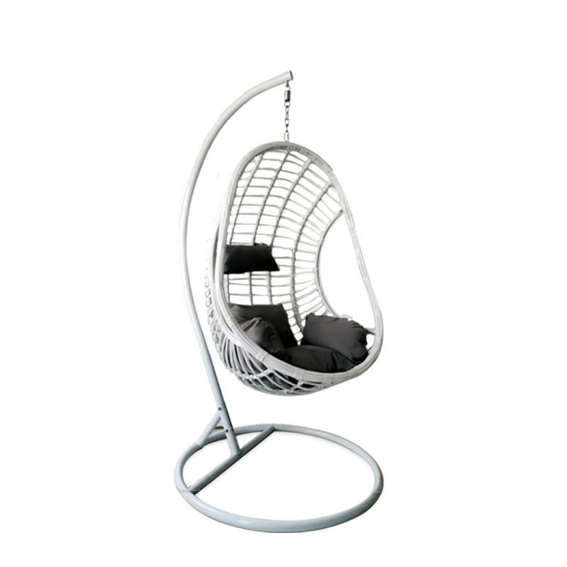 Fernville Swing Chair with Stand, Grey, White