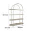 Bibliothèque décorative, 4 tablettes en bois, cadre en métal blanc industriel de 64 pouces