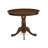 3 Piece Kitchen Table Set Consists of a Round Dining Table with Pedestal and 2 Parson Chairs, Antique Walnut-2039160857