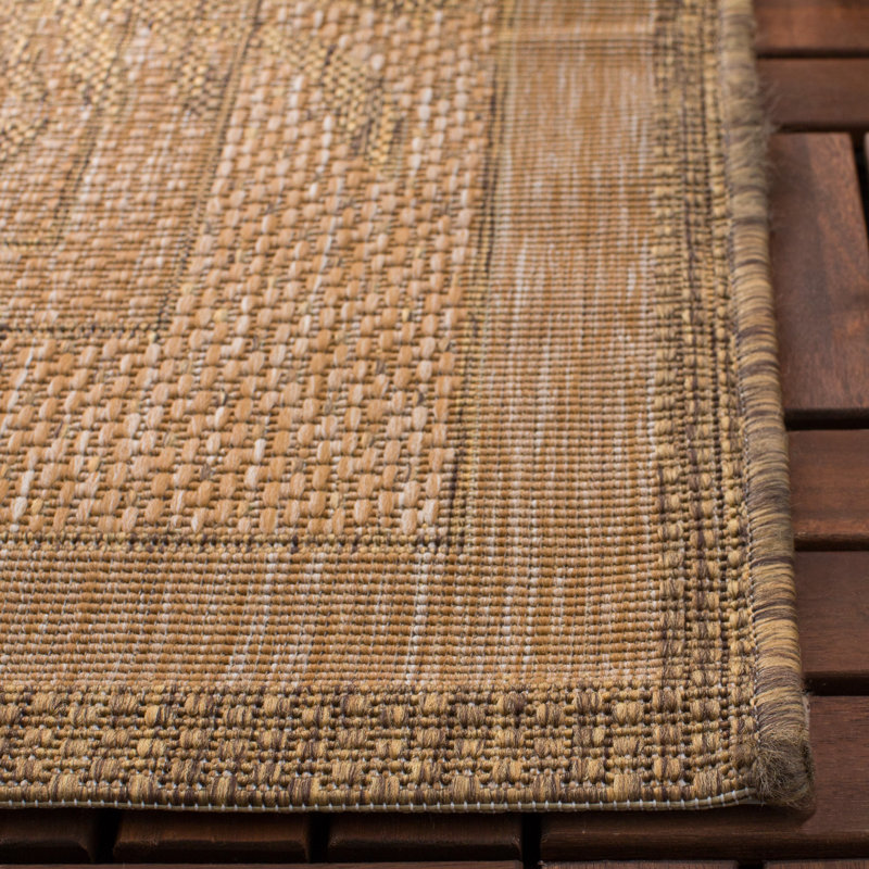 Tapis d'intérieur / extérieur à motif floral Lueck, Rectangle 9 pi x 12 pi