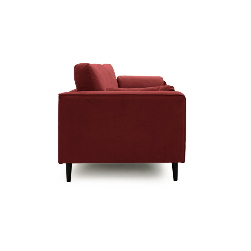 Millerville 2 Seater Velvet Sofa, Burgundy