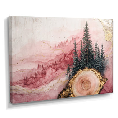 Glyndora Ruby Crystal Lake Into The Pine Forest III - lac, art mural