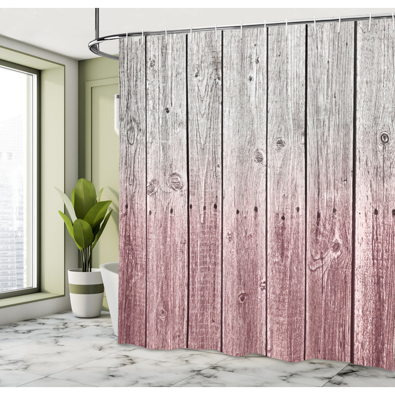 Shower Curtain with Hooks Included, 69"H x 70"W, Dried Rose