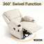 93cm Wide Chenille Standard Recliner with Massager-204539757