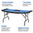 Soozier Poker Table Foldable, 72" Blackjack Table for 7 Players with Chip & Cup Holder, Blue Felt-50558180