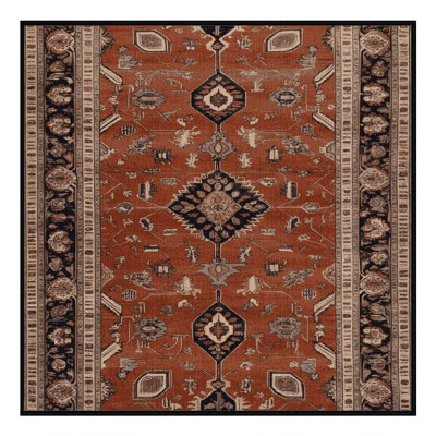 Tapis brun lavable à la machine