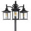 Lampadaire d'extérieur 3 têtes noir classique