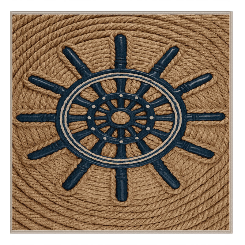 Tapis bord de mer lavable, Carré 5 pi