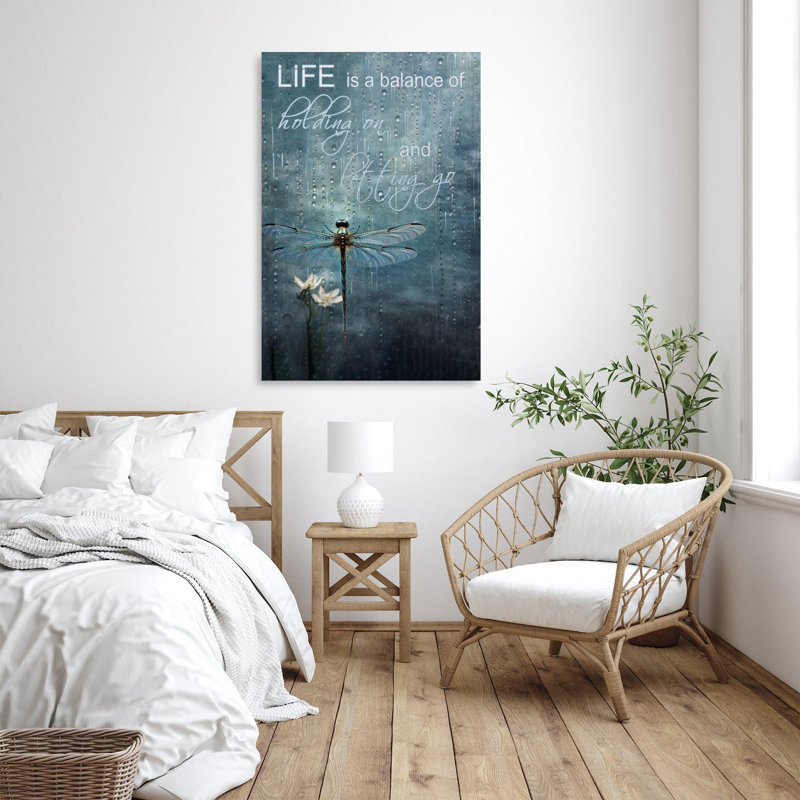 Januita Life Is Balance Of Hold On - 1 pièce, reproduction d'art graphique sur toile tendue, H 36 po x l 24 po x P 1,25 po